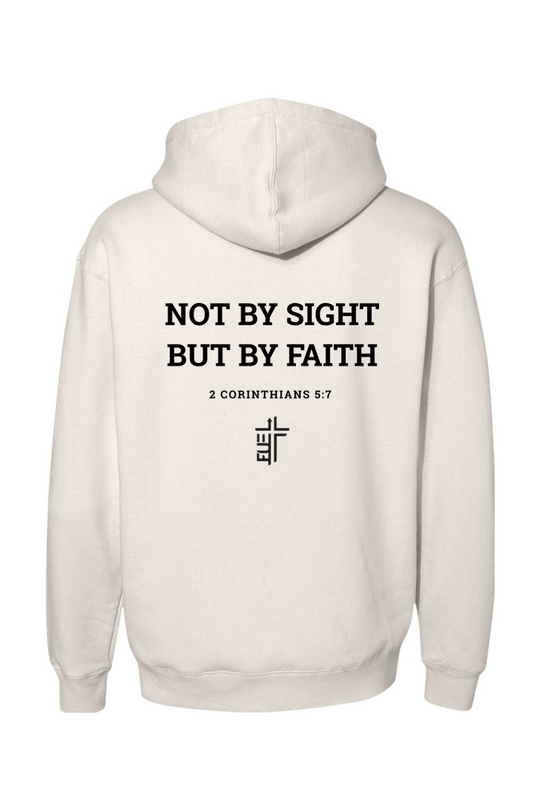 Not By Sight, But By Faith Heavyweight Hooded Sweatshirt