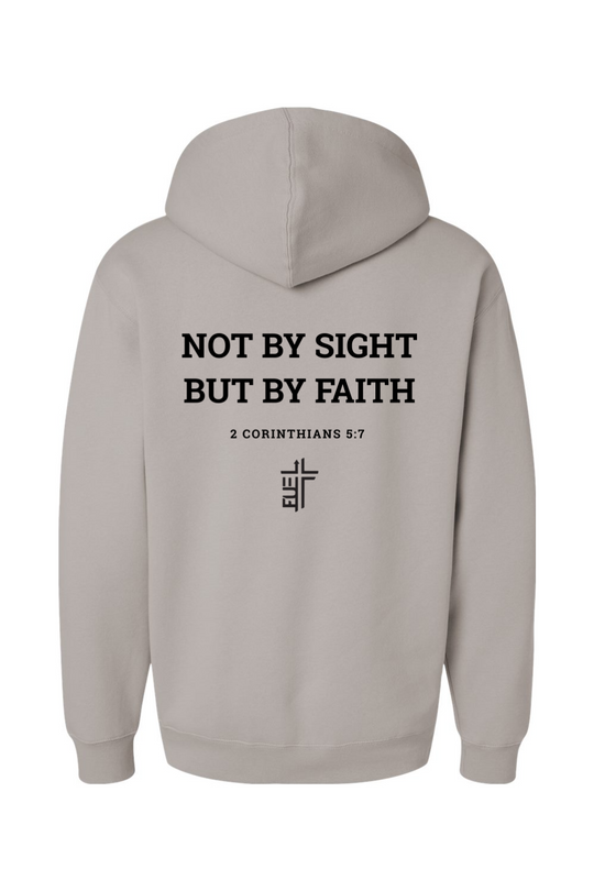 Not By Sight, But By Faith Heavyweight Hooded Sweatshirt