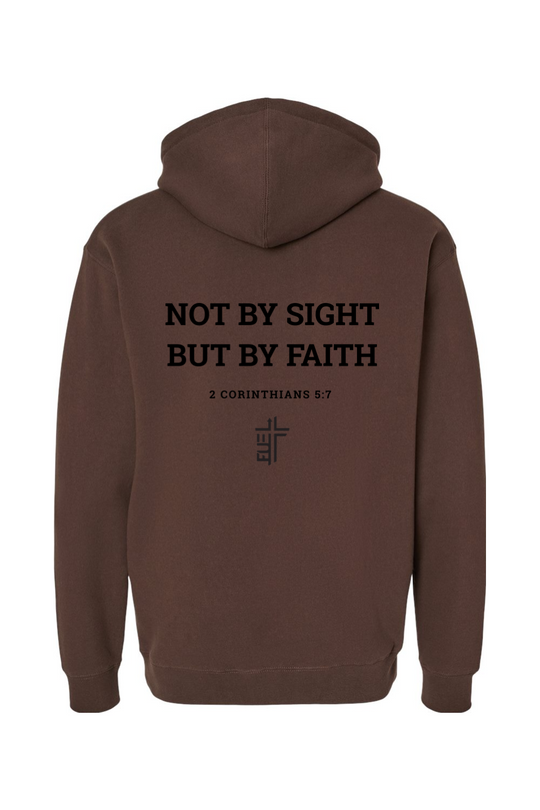 Not By Sight, But By Faith Heavyweight Hooded Sweatshirt