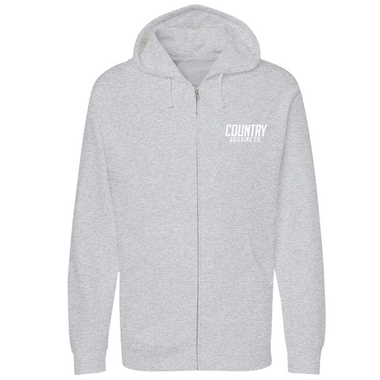 Country Building - Midweight Full-Zip Hooded Sweatshirt